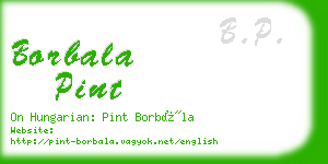 borbala pint business card